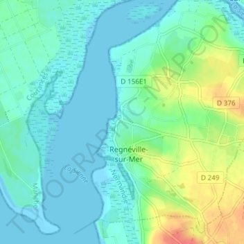 Mapa topográfico Le Hable, altitude, relevo
