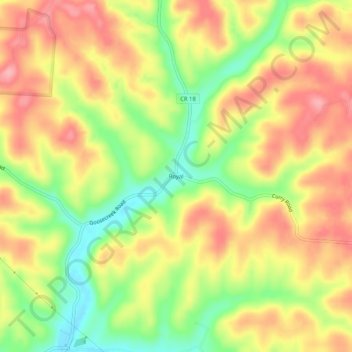 Mapa topográfico Royal, altitude, relevo