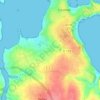 Mapa topográfico Kerjeanne, altitude, relevo