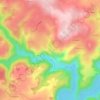 Mapa topográfico La Barge, altitude, relevo
