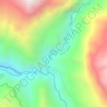 Mapa topográfico Picoy, altitude, relevo