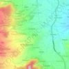 Mapa topográfico Bergas, altitude, relevo