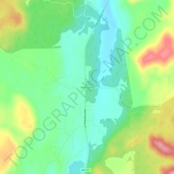 Mapa topográfico Deer Valley, altitude, relevo