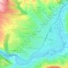 Mapa topográfico Viastels, altitude, relevo