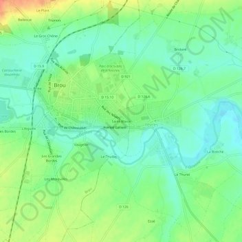 Mapa topográfico Saint-Blaise, altitude, relevo