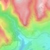 Mapa topográfico Baou de Saint-Jeannet, altitude, relevo