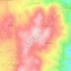 Mapa topográfico Torneiros, altitude, relevo