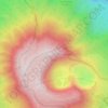 Mapa topográfico Tangkuban Parahu, altitude, relevo