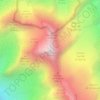 Mapa topográfico Mont Pourri, altitude, relevo