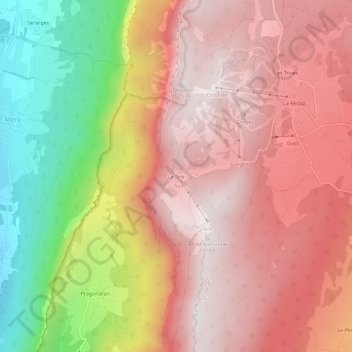 Mapa topográfico Le Sire, altitude, relevo