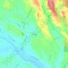 Mapa topográfico Les Crozes, altitude, relevo