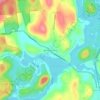 Mapa topográfico Whitehall Corners, altitude, relevo