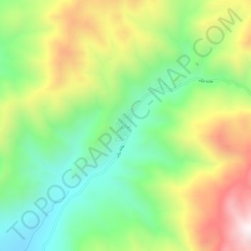 Mapa topográfico Narran, altitude, relevo