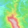 Mapa topográfico Buçaco, altitude, relevo