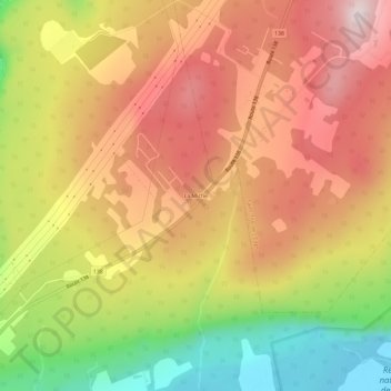 Mapa topográfico La Miche, altitude, relevo