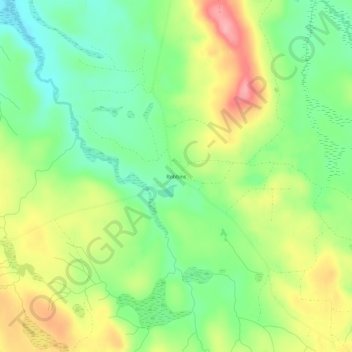 Mapa topográfico Robbins, altitude, relevo