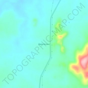 Mapa topográfico Mato Grosso, altitude, relevo