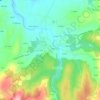 Mapa topográfico Luaces, altitude, relevo