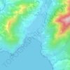 Mapa topográfico Sagone, altitude, relevo