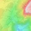 Mapa topográfico Les Bouvards, altitude, relevo