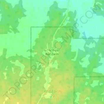 Mapa topográfico Red Earth, altitude, relevo