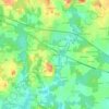 Mapa topográfico Kersouarne, altitude, relevo