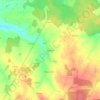 Mapa topográfico Courcellas, altitude, relevo