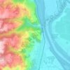 Mapa topográfico Les Arlettes, altitude, relevo