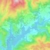 Mapa topográfico Currais, altitude, relevo