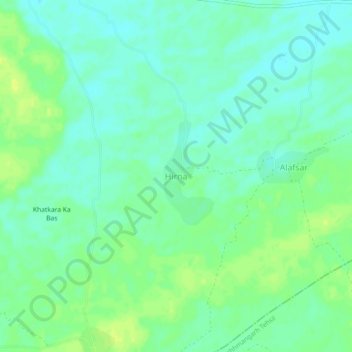Mapa topográfico Hirna, altitude, relevo