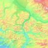 Mapa topográfico Valdez-Cordova (CA), altitude, relevo