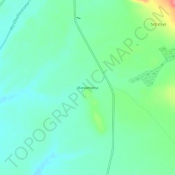 Mapa topográfico Marcamarca, altitude, relevo