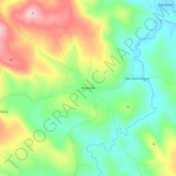 Mapa topográfico Arrecife, altitude, relevo