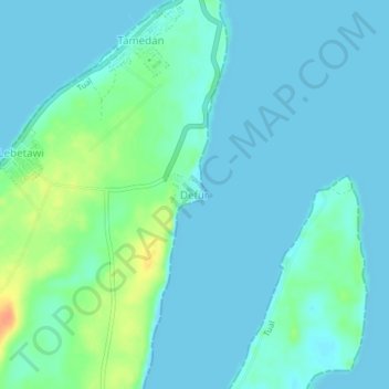 Mapa topográfico Defur, altitude, relevo