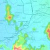 Mapa topográfico Gerung, altitude, relevo