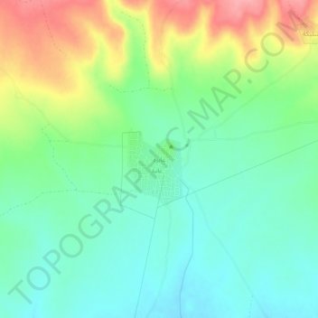 Mapa topográfico `Abirah, altitude, relevo