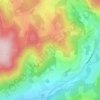 Mapa topográfico La Cotiande, altitude, relevo