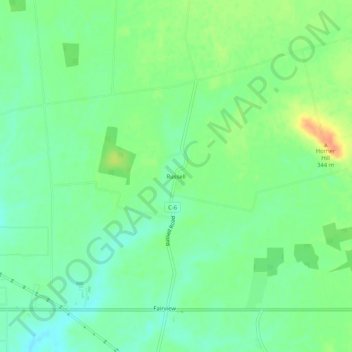 Mapa topográfico Russell, altitude, relevo