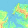 Mapa topográfico Darwin, altitude, relevo
