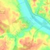 Mapa topográfico Beaumont, altitude, relevo