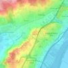 Mapa topográfico Bragadas, altitude, relevo