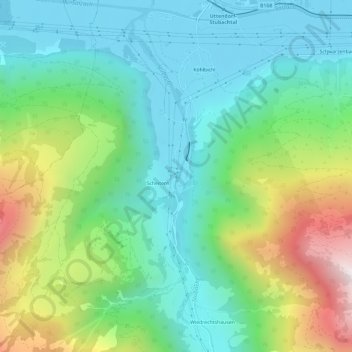 Mapa topográfico Stubach, altitude, relevo