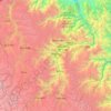 Mapa topográfico Pillco Marca, altitude, relevo