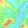 Mapa topográfico Viveda, altitude, relevo