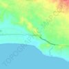 Mapa topográfico Ujung Genteng, altitude, relevo