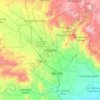 Mapa topográfico Tehuacán, altitude, relevo