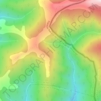 Mapa topográfico Dos Hombres, altitude, relevo