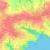 Mapa topográfico Lannevel Bihan, altitude, relevo