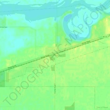 Mapa topográfico Meehan, altitude, relevo