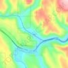 Mapa topográfico Hilgard, altitude, relevo